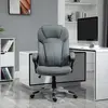 Buy Vinsetto Office Chair, Linen Fabric Desk Chair, Height Adjustable Computer Chair with Padded Armrests, Swivel Wheels and Tilt Function, Grey, 2 from Furnituretta