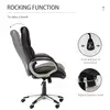 Buy HOMCOM Home Office Chair High Back Computer Desk Chair with Faux Leather Adjustable Height Rocking Function Brown, 5 from Furnituretta