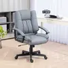 Buy HOMCOM Office Chair, Computer Desk Chair, Mid Back Executive Chair with Adjustable Height and Swivel Rolling Wheels for Home Study, Light Grey, 2 from Furnituretta