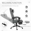Buy Vinsetto Office Chair with Footrest Ergonomic Office Chair with Armrests Lumber Support and Headrest Light Grey, 5 from Furnituretta