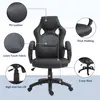 Buy Vinsetto Office Chair Faux Leather Swivel Computer Desk Chair for Home Office with Wheels Armrests Black, 7 from Furnituretta