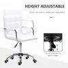 Buy Vinsetto Office Chair, Makeup Vanity Chair, Mid Back Computer Chair, PU Leather, White, 4 from Furnituretta