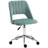 Buy Vinsetto Mid Back Office Chair Velvet Fabric Swivel Scallop Shape Computer Desk Chair for Home Study Bedroom Green from Furnituretta