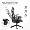 Buy Vinsetto Mesh Office Chair, Ergonomic Desk Chair, Computer Chair with Adjustable Headrest and Lumbar Support, 135° Reclining Back and 3D Armrest for Home Office Study, Grey, 5 from Furnituretta