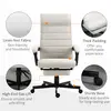 Buy Vinsetto Office Chair, Computer Desk Chair, Fabric Swivel Chair with Adjustable Height and Rolling Wheels for Home Office Work Study, Cream White, 7 from Furnituretta