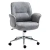Buy Vinsetto Swivel Computer Office Chair Mid Back Desk Chair for Home Study Bedroom, Light Grey from Furnituretta