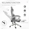 Buy Vinsetto Office Chair, Ergonomic Desk Chair, High Back Fabric Work Chair with 160° Reclining Backrest, Retractable Footrest, Neck and Lumbar Pillow for Home and Study, Grey, 5 from Furnituretta