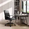 Buy Vinsetto Mesh Office Chair, Faux Leather Desk Chair with Swivel Wheels, Adjustable Height and Tilt Function, Black from Furnituretta