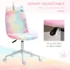 Buy Vinsetto Fluffy Unicorn Office Chair with Mid-Back and Swivel Wheel, Cute Desk Chair, Rainbow Multi-Colored, 5 from Furnituretta
