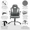 Buy Vinsetto Computer Gaming Chair, Office Desk Swivel Chair, PU Leather Racing Chair with 90° Flip-up Armrest, Adjustable Height and Rolling Wheels, Grey, 7 from Furnituretta