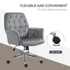 Buy Vinsetto Linen Computer Chair with Armrest, Modern Swivel Chair with Adjustable Height, Dark Grey, 6 from Furnituretta