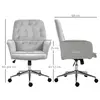 Buy Vinsetto Linen Computer Chair with Armrest, Modern Swivel Chair with Adjustable Height, Light Grey, 3 from Furnituretta