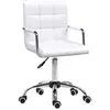 Buy Vinsetto Office Chair, Makeup Vanity Chair, Mid Back Computer Chair, PU Leather, White from Furnituretta