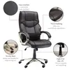 Buy HOMCOM Home Office Chair High Back Computer Desk Chair with Faux Leather Adjustable Height Rocking Function Brown, 7 from Furnituretta