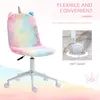 Buy Vinsetto Fluffy Unicorn Office Chair with Mid-Back and Swivel Wheel, Cute Desk Chair, Rainbow Multi-Colored, 6 from Furnituretta