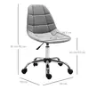 Buy Vinsetto Ergonomic Office Chair with Adjustable Height and Wheels Velvet Executive Chair Armless for Home Study Bedroom Grey, 3 from Furnituretta