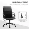 Buy Vinsetto Mesh Office Chair, Faux Leather Desk Chair with Swivel Wheels, Adjustable Height and Tilt Function, Black, 4 from Furnituretta