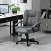 Buy HOMCOM Office Chair, Computer Desk Chair, Mid Back Executive Chair with Adjustable Height and Swivel Rolling Wheels for Home Study, Dark Grey, 2 from Furnituretta