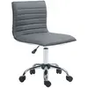 Buy HOMCOM Adjustable Swivel Office Chair with Armless Mid-Back in PU Leather and Chrome Base - Dark Grey, 2 from Furnituretta