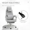 Buy Vinsetto Office Chair, Ergonomic Desk Chair, High Back Fabric Work Chair with 160° Reclining Backrest, Retractable Footrest, Neck and Lumbar Pillow for Home and Study, Grey, 4 from Furnituretta