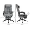 Buy Vinsetto Office Chair with Footrest Ergonomic Office Chair with Armrests Lumber Support and Headrest Light Grey, 3 from Furnituretta