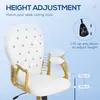 Buy Vinsetto Height Adjustable Home Office Chair, Button Tufted Computer Chair with Padded Armrests and Tilt Function, Cream White, 4 from Furnituretta