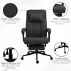 Buy Vinsetto Office Desk Chair with Footrest, Headrest Pillow, Home Office Chair with Reclining Backrest, Swivel Wheels, Black, 7 from Furnituretta