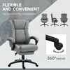 Buy Vinsetto PU Leather Office Chair, Swivel Computer Chair with Footrest, Wheels, Adjustable Height, Grey, 6 from Furnituretta