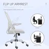 Buy Vinsetto Mesh Office Chair, Computer Desk Chair with Flip-up Armrests, Lumbar Back Support and Swivel Wheels, White, 7 from Furnituretta