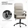 Buy Vinsetto Office Chair, PU Leather Computer Desk Chair Office Chair with Adjustable Height and Swivel Rolling Wheels for Work Study, Light Grey, 5 from Furnituretta