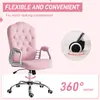 Buy Vinsetto Velvet-Feel Work Chair, with Diamante Back - Pink, 6 from Furnituretta