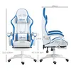 Buy Vinsetto Computer Gaming Chair, PU Leather Desk Chair with Footrest, Swivel Task Chair with 135° Reclining Back and Lumbar Support, PC Chair for Adults, White and Blue, 3 from Furnituretta