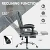Buy HOMCOM Executive Office Chair, Home Office Chair with Swivel Wheels, Reclining Backrest, Retractable Footrest, Grey, 6 from Furnituretta