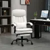 Buy Vinsetto Office Chair, Ergonomic Desk Chair with 6-Point Vibration Massage and Lumbar Heating, Computer Chair with Lumbar Support Pillow, 155° Reclining Back and Footrest, Cream White, 2 from Furnituretta
