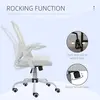 Buy Vinsetto Mesh Office Chair, Computer Desk Chair with Flip-up Armrests, Lumbar Back Support and Swivel Wheels, White, 5 from Furnituretta