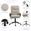 Buy Vinsetto Office Chair, PU Leather Computer Desk Chair Office Chair with Adjustable Height and Swivel Rolling Wheels for Work Study, Light Grey, 4 from Furnituretta