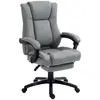 Buy Vinsetto PU Leather Office Chair, Swivel Computer Chair with Footrest, Wheels, Adjustable Height, Grey from Furnituretta