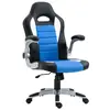 Buy HOMCOM Computer Gaming Chair, Office Desk Swivel Chair, PU Leather Racing Chair with 90° Flip-up Armrest, Blue from Furnituretta
