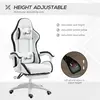 Buy Vinsetto Computer Gaming Chair, PU Leather Desk Chair with Footrest, Swivel Task Chair with 135° Reclining Back and Lumbar Support, PC Chair for Adults, White and Black, 4 from Furnituretta