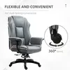 Buy Vinsetto High Back Office Chair, PU Leather Desk Chair, Reclining Swivel Computer Chair for Home, Grey, 7 from Furnituretta