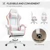 Buy Vinsetto Computer Gaming Chair, PU Leather Desk Chair with Footrest, Swivel Task Chair with 135° Reclining Back and Lumbar Support, PC Chair for Adults, White and Pink, 6 from Furnituretta