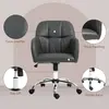 Buy HOMCOM Faux Leather Tub Office Chair, with Wheels - Grey, 7 from Furnituretta