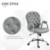 Buy Vinsetto Office Chair Ergonomic 360° Swivel PU Diamante Padded Base 5 Castor Wheels for Home Work Grey, 7 from Furnituretta