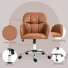 Buy HOMCOM Faux Leather Tub Office Chair, with Wheels - Brown, 7 from Furnituretta