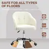 Buy HOMCOM Teddy Fleece Swivel Office Chair - Cream, 5 from Furnituretta