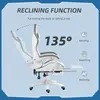 Buy Vinsetto Computer Gaming Chair, PU Leather Desk Chair with Footrest, Swivel Task Chair with 135° Reclining Back and Lumbar Support, PC Chair for Adults, White and Grey, 5 from Furnituretta