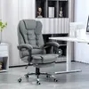 Buy HOMCOM Executive Office Chair, Home Office Chair with Swivel Wheels, Reclining Backrest, Retractable Footrest, Grey, 2 from Furnituretta