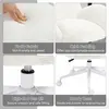 Buy HOMCOM Makeup Vanity Chair, Cute Fluffy Desk Chair with Rolling Wheels for Bedroom Living Room, Cream White, 6 from Furnituretta