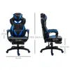 Buy Vinsetto Faux Leather Reclining Gaming Chair, with Footrest - Blue/Black, 3 from Furnituretta