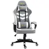 Buy Vinsetto Gaming Chair, Computer Desk Chair with Lumbar Support, Faux Leather Racing Chair with Headrest and Swivel Wheels for Home Office, Grey White from Furnituretta